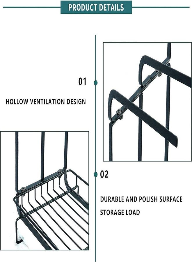 Home Elem Kitchen Sink Organizer with Towel Holder | Rustproof Stainless Steel Countertop Storage for Sponge, Soap & Dishcloth | Removable Drip Tray - Image 2